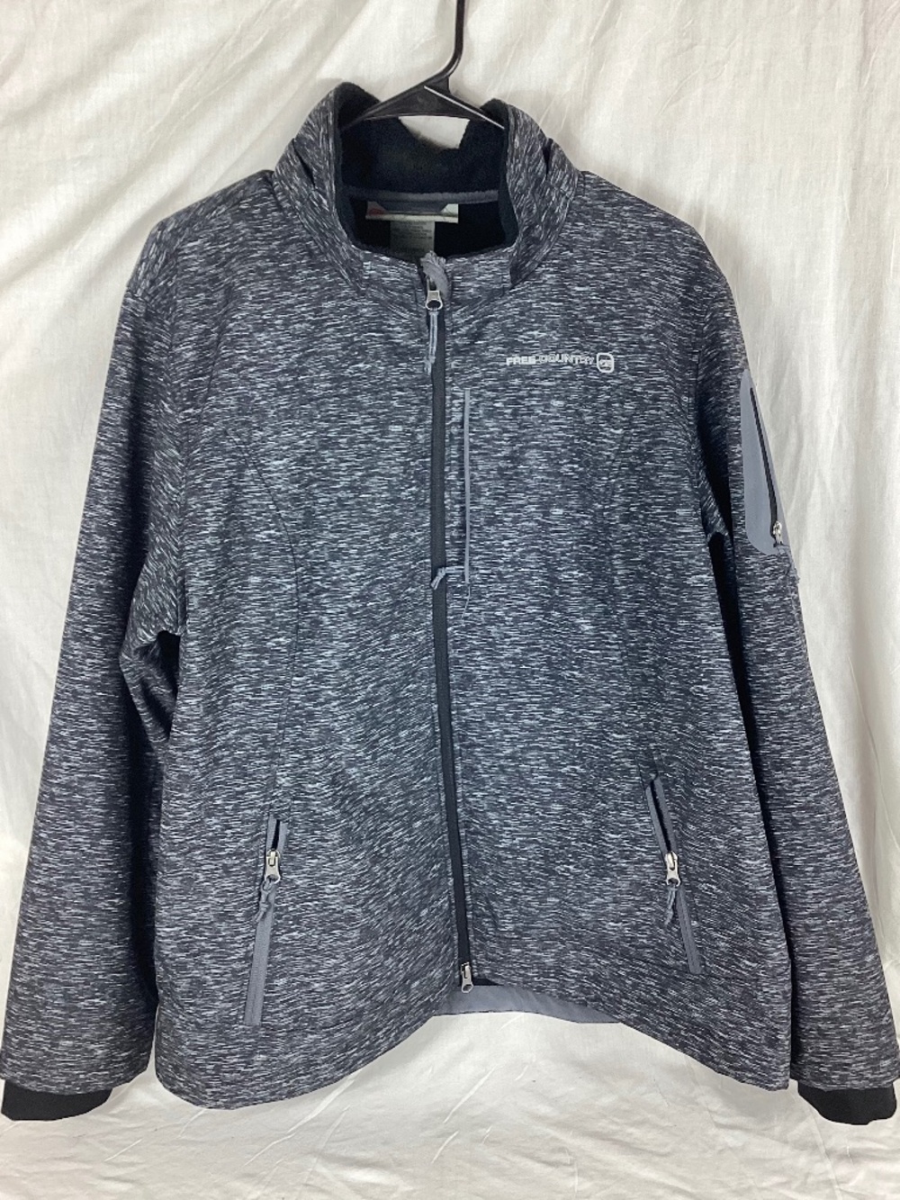 Free Country Womens Jacket Size XXL Gray Zip Front Lots Of Pockets - Picture 1 of 11